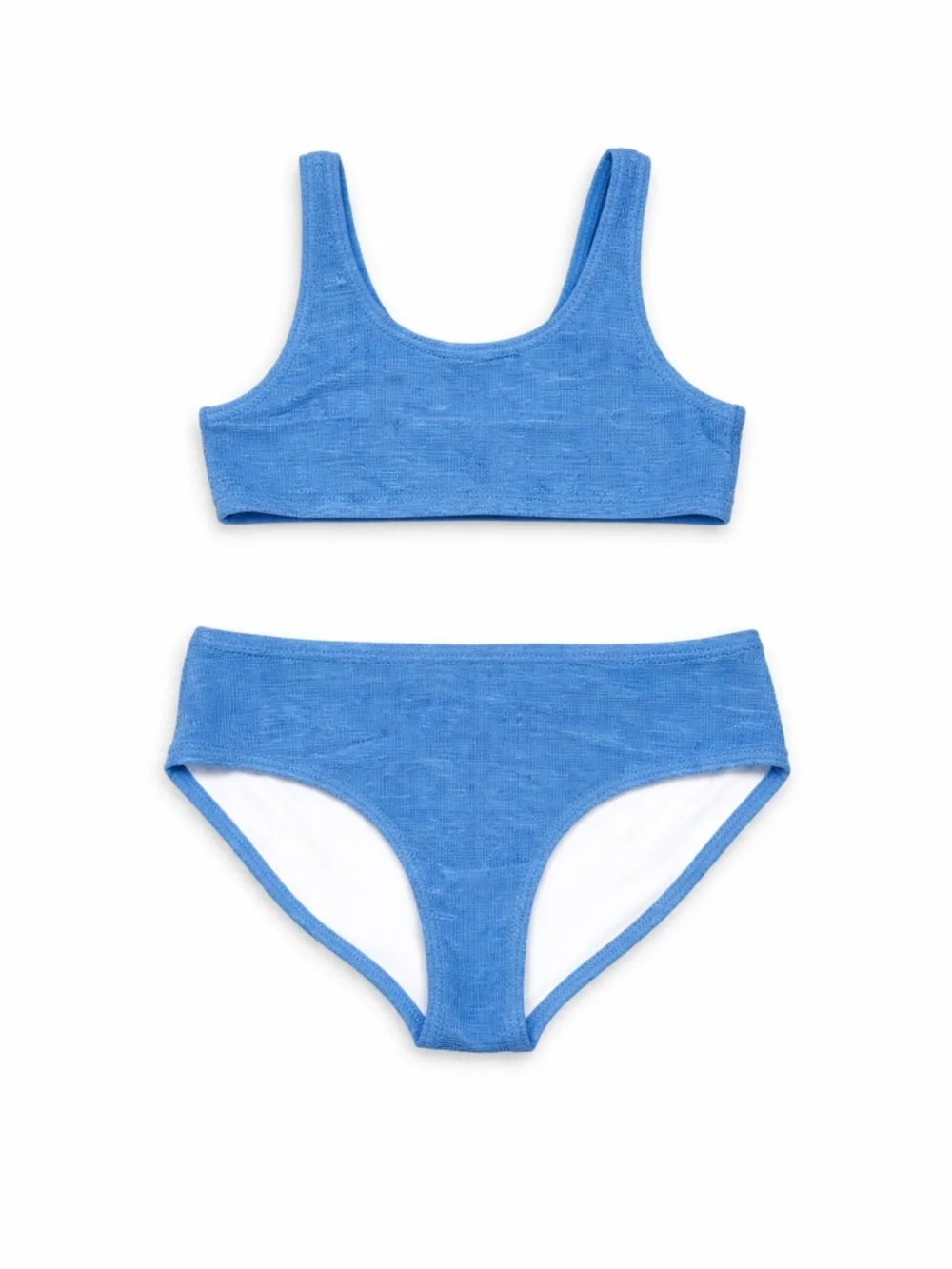 Old Navy Girls Blue Textured Bikini Set Size L 10-12 Two Piece Swim Bathing Suit